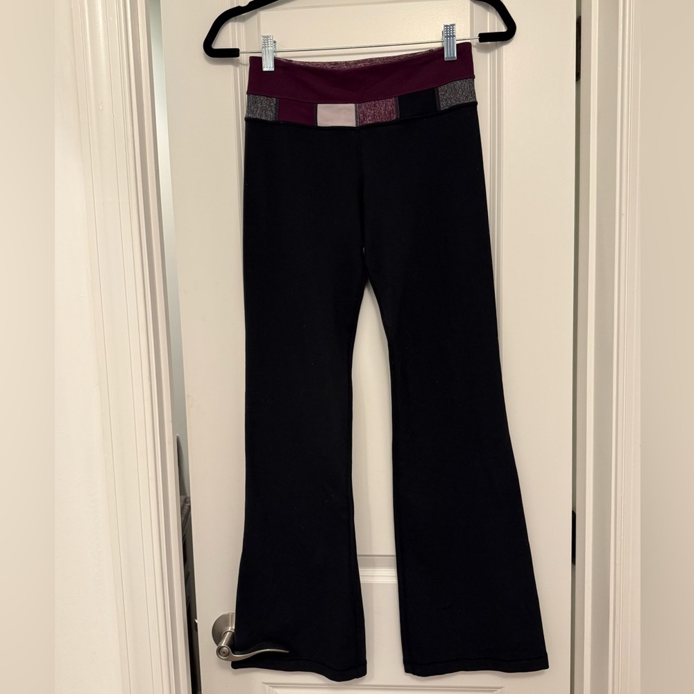 Lululemon Athletica Purple Color Blocked Yoga Pants, Size 4